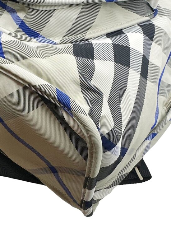 Burberry  Shield Check Nylon Backpack Grey main image 7